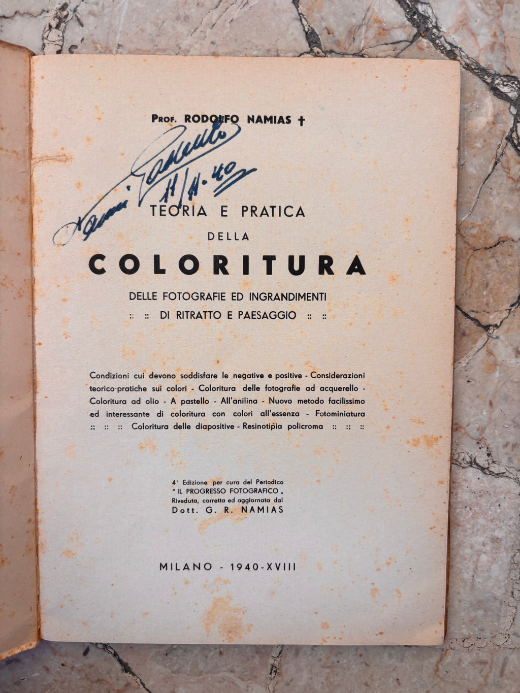 La coloritura delle fotografie